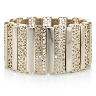 Designer gold filigree stick bracelet